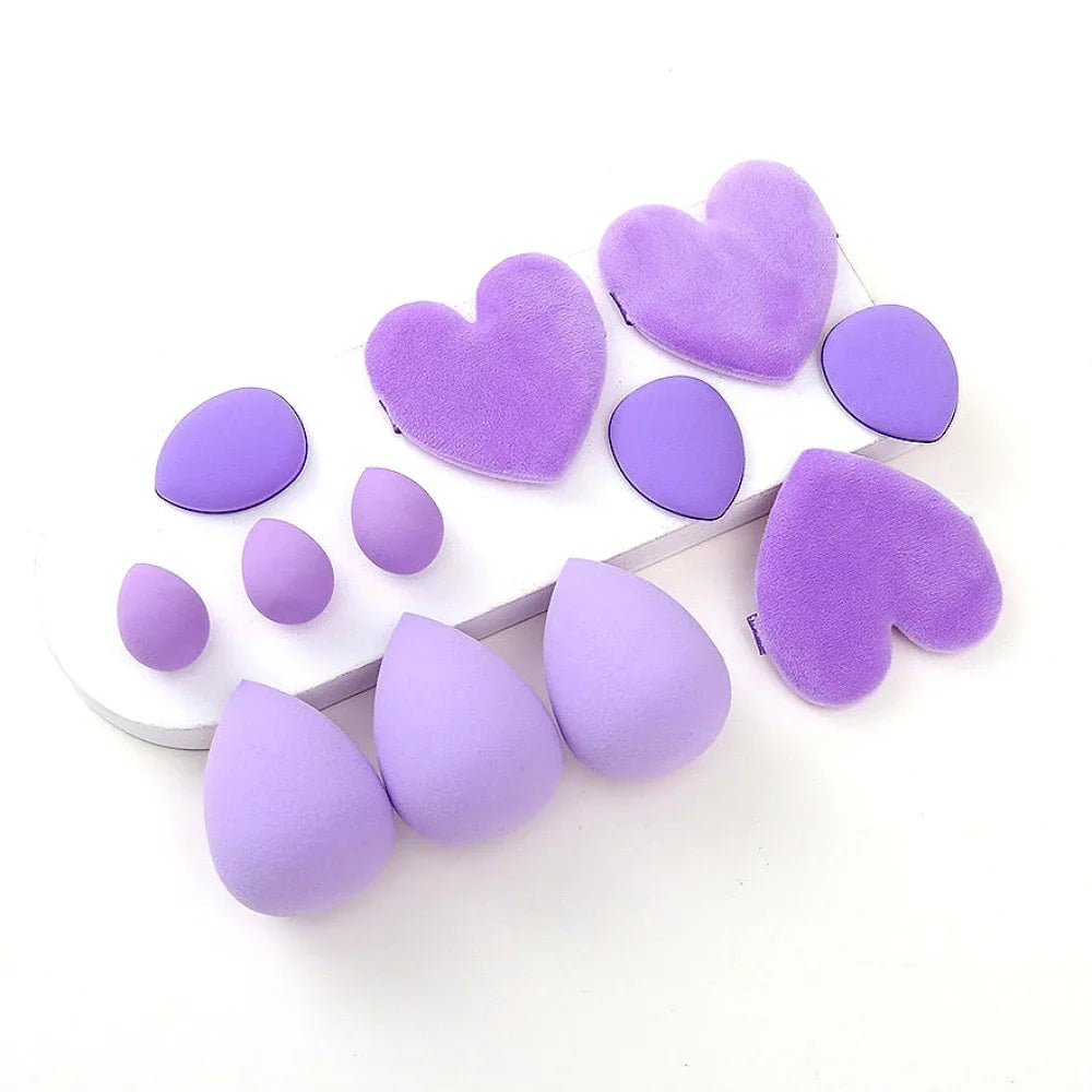 12pc Makeup Sponge Blender Beauty Egg Set Foundation Sponges Liquid Cream Cosmetic Puff Women Make Up Accessories Cosmetics Tool Beauty World Shop