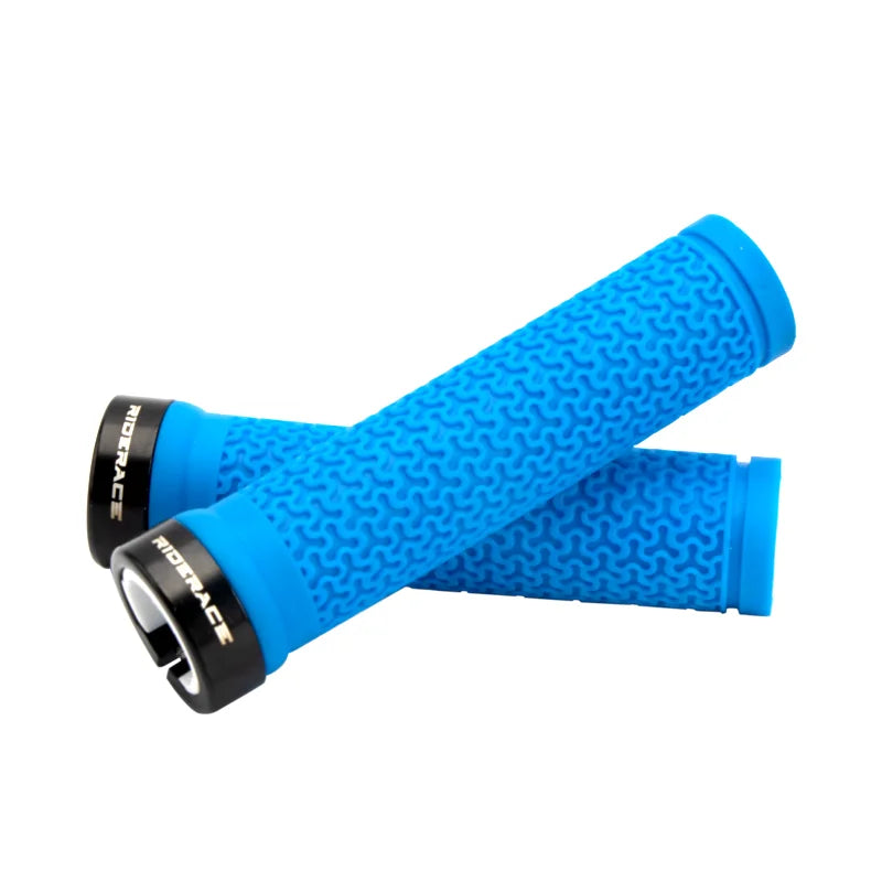 RIDERACE Bicycle Handle Bar Grips MTB Mountain Bike Single-sided Locking Handlebar Cover Rubber Non-slip Cycling Accessories Beauty World Shop