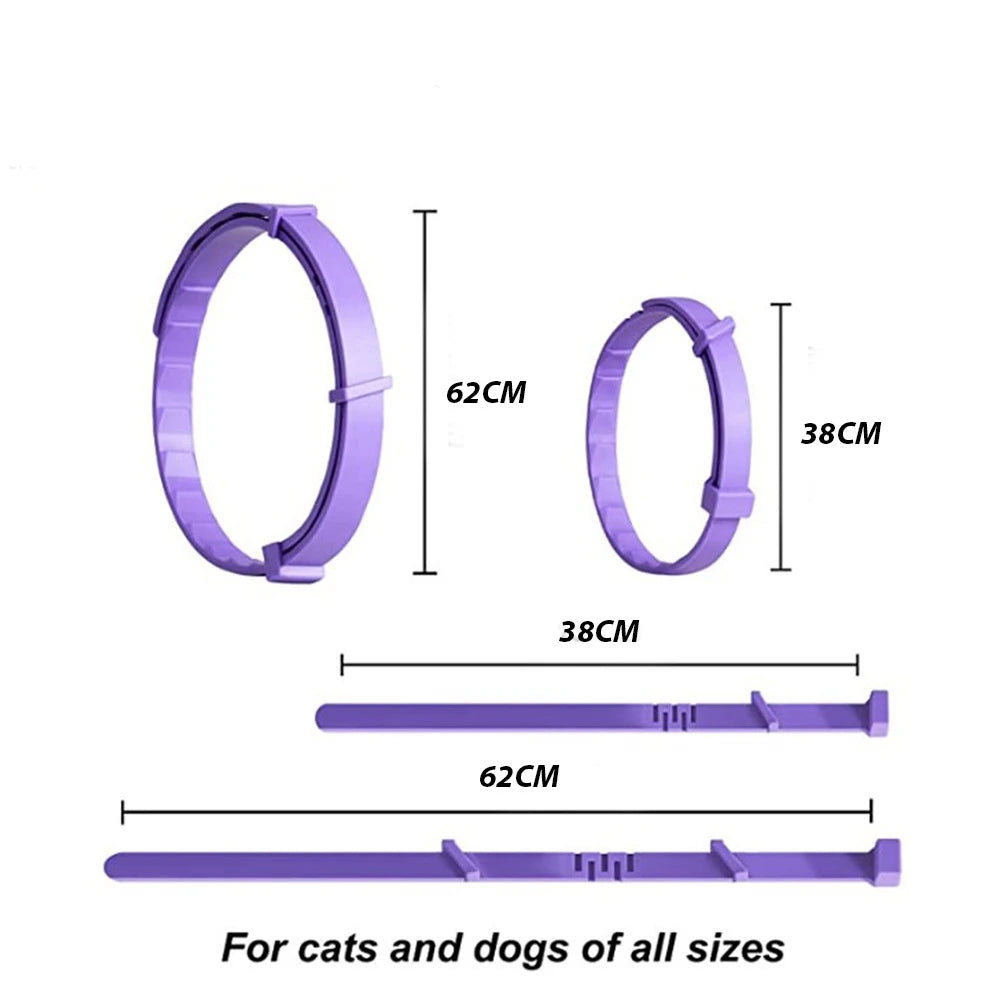 Pet Calming Collar For Cats Dogs Adjustable Anxiety Pheromone Reducing Pet Collar Lasting Natural Calm Relax Soothing Collars Beauty World Shop