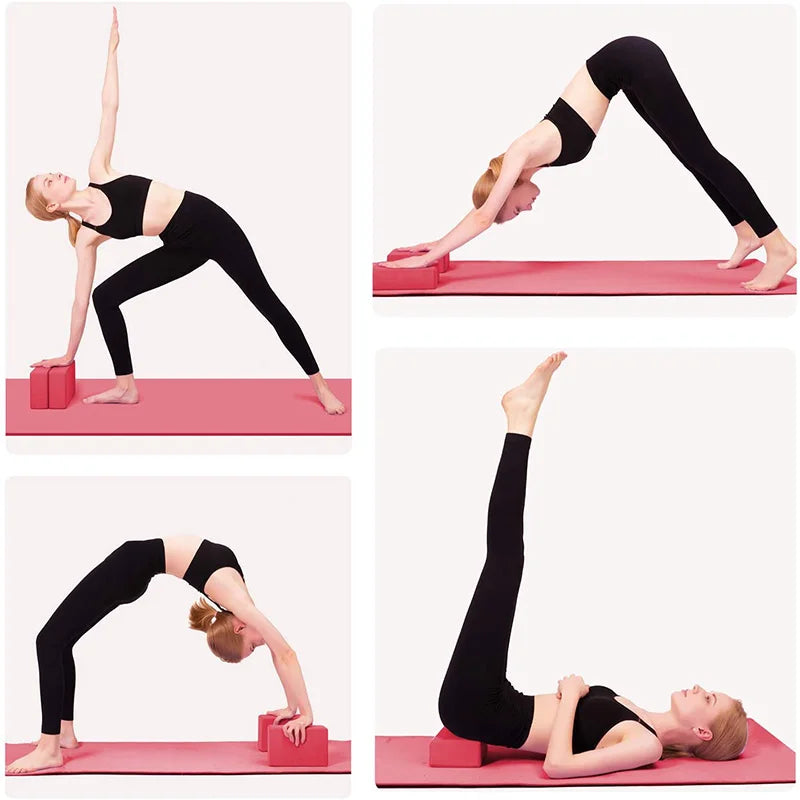 1pc High Density Yoga Foam Blocks Non-slip Solid Color Yoga Balance Fitness Dance Supplies For Yoga Pilates And Meditation Beauty World Shop