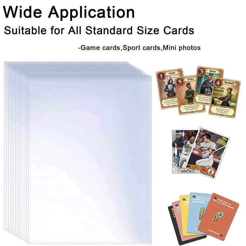 100 Pcs Transparent Playing Card Cover Clear Protector Sleeve Holder For Pokemon Board Game ID Trading Folder Photo Pouch Kit Beauty World Shop
