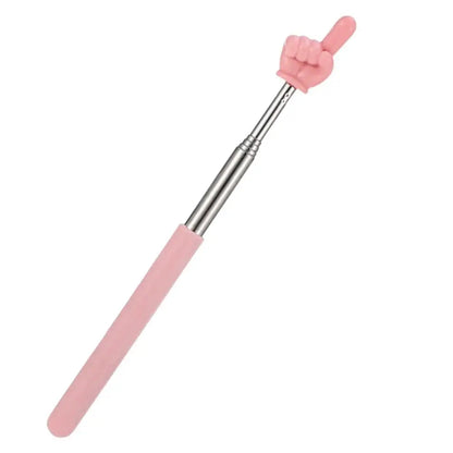 Steel Teaching Pointer Telescopic Rod Finger Design Teaching Stick Finger Reading Sticks Tools School Office Supplies Beauty World Shop