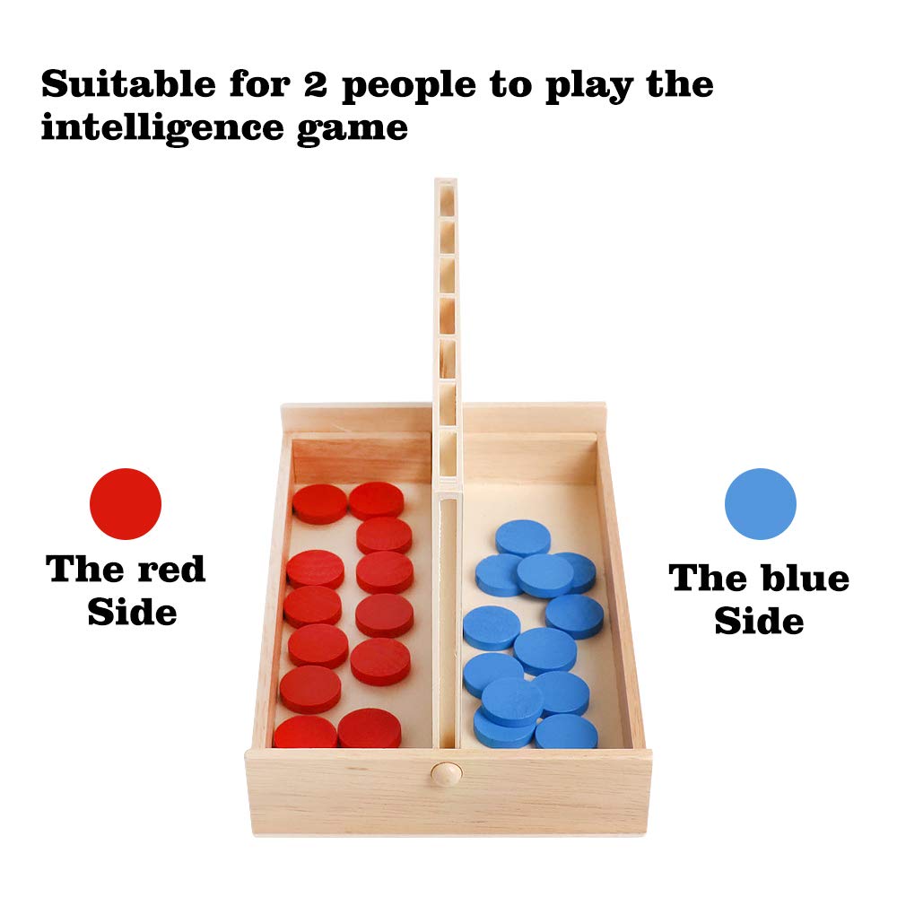 Wooden 4 Row Board Game 4 Connected Games for Travel Board Game Foldable Classic Family Fun Toy Christmas Gift Beauty World Shop
