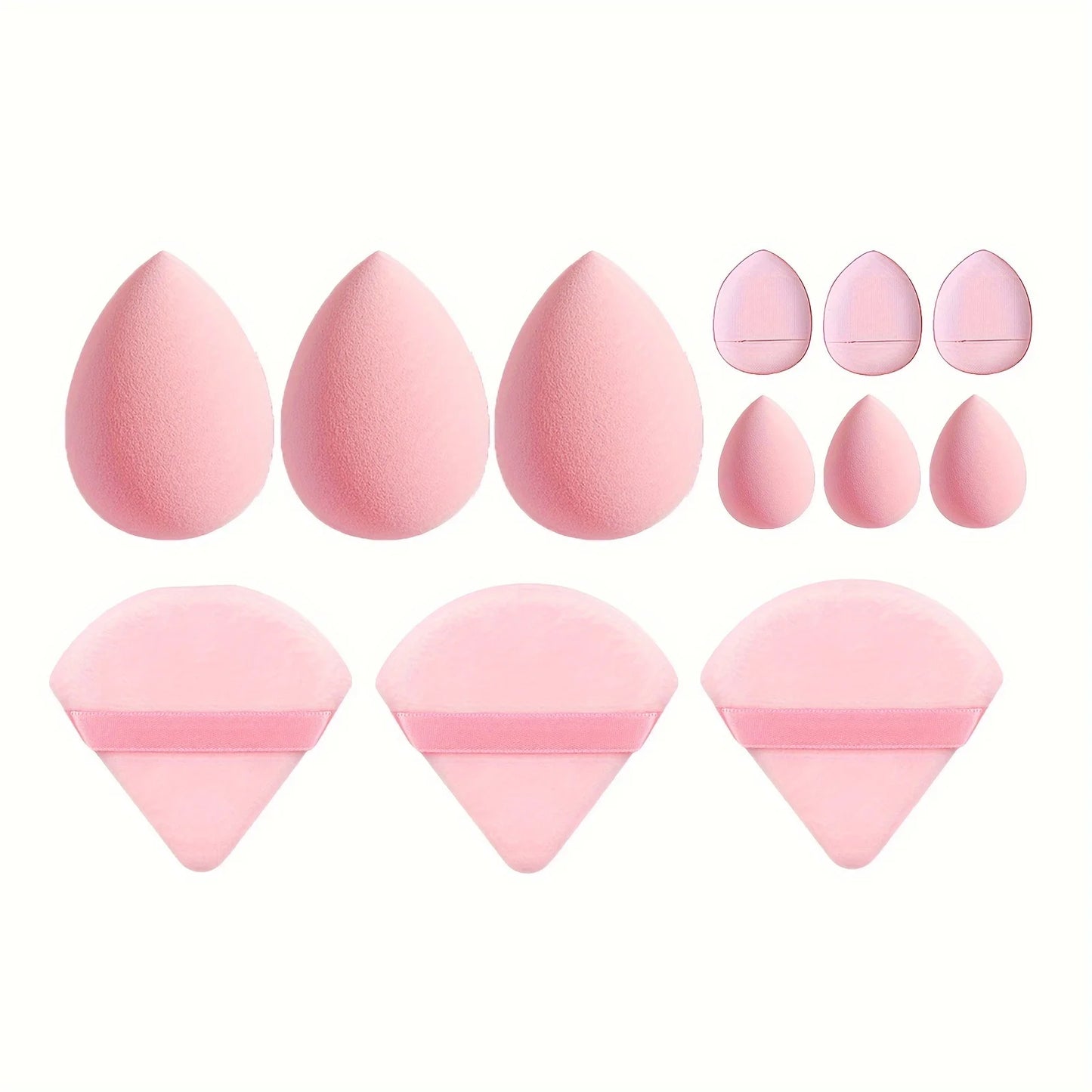 12Pcs Professional Makeup Sponge Set - Soft, Gentle, Multi-Purpose Tools for Perfect Foundation, Powder and Blush Application Beauty World Shop