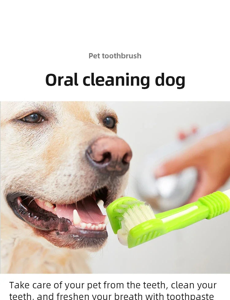1Pc Pet Toothbrush Dog Cleaning Mouth Toothbrush Three Sided Multiangle Cleaning Tartar Teeth Health Care Tool Pet Supplies Beauty World Shop