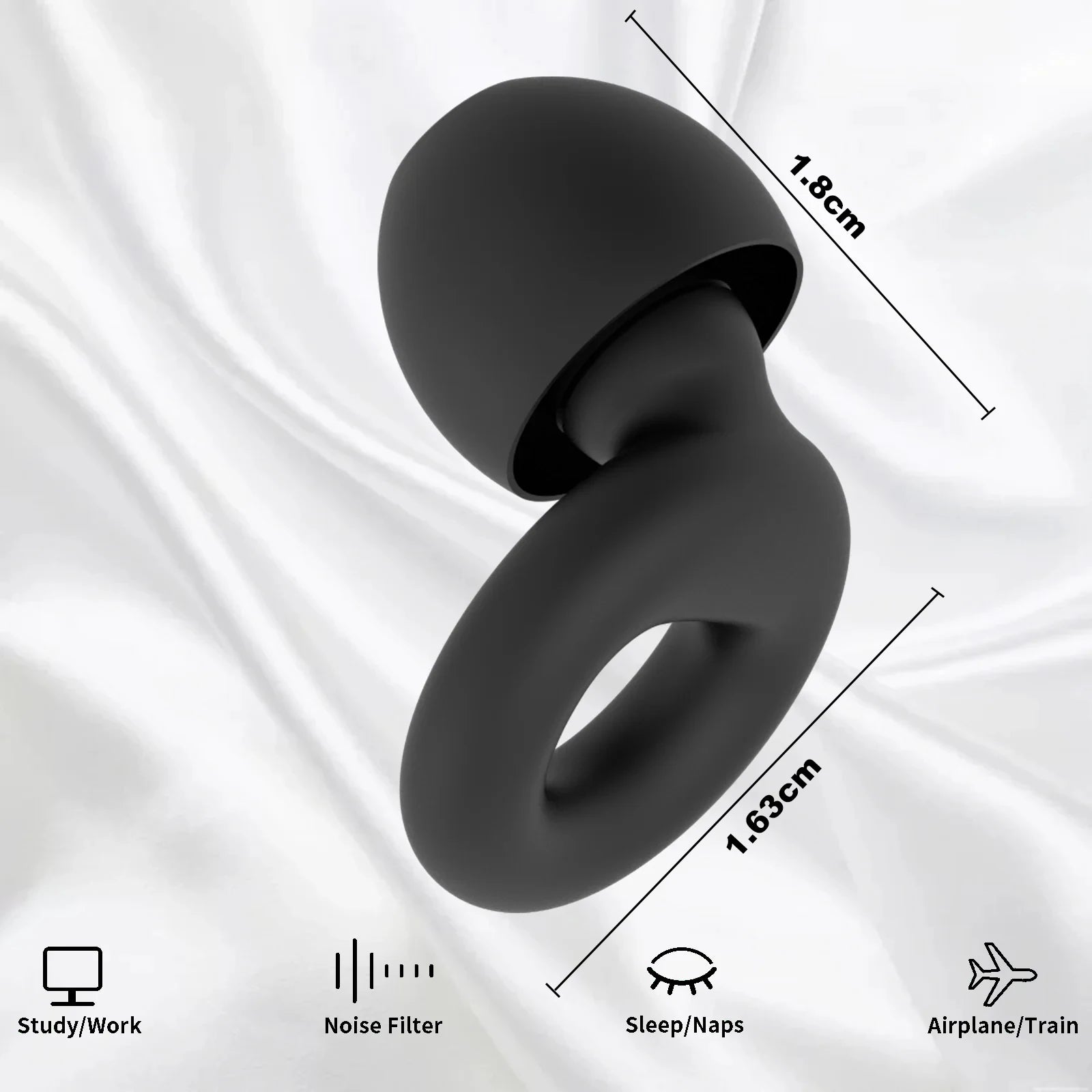 Silicone Earplugs for Swimming Sleep Noise Cancel Noise Reduction-Soundproof Reduce Disturbances -Quality loop Earplugs Beauty World Shop
