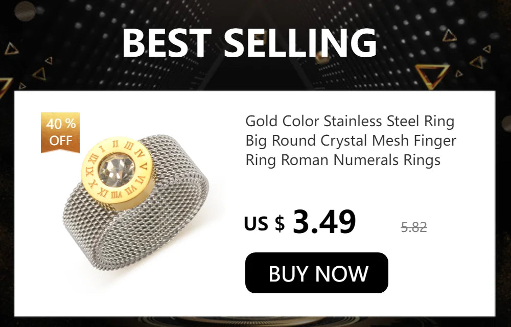 Three Layers Roman Numerals Ring for Women Luxury Stainless Steel Rotatable Crystal Finger Rings Female Wedding Trendy Jewelry Beauty World Shop