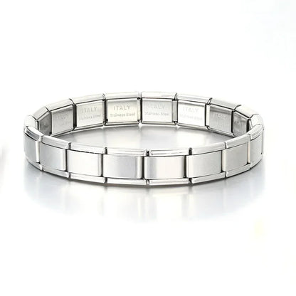 2024 New Popular Fashion Italian Module Charm Links Fit 9mm Bracelet Stainless Steel Links Jewelry Making Beauty World Shop