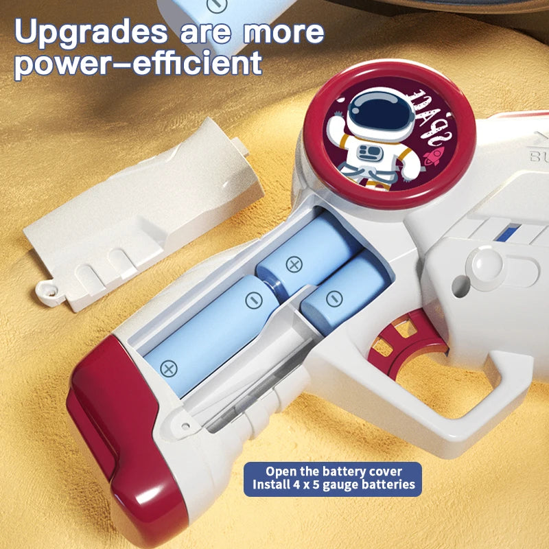 Children Bubble Gun Toy Astronaut Fully Automatic Bubble Machine Bubbles Gun Outdoor Game Fantasy Toy for Boys Girls Gifts Beauty Fashion