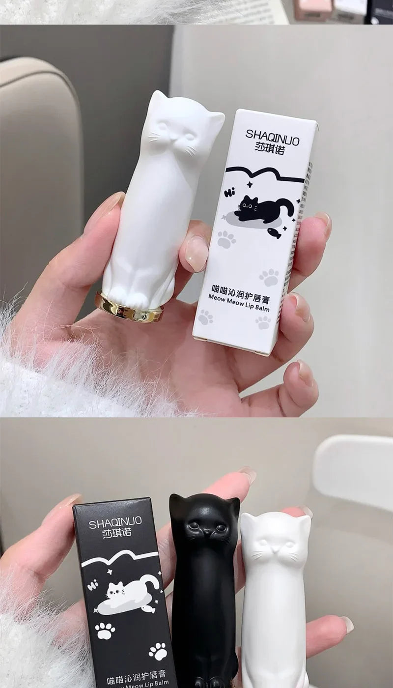 SHAQINUO Meowoqinqin Moisturizing Color Lip Balm, anti-dryness and crack fade lip lines Student Moisturizing lipstick Beauty Trend Shop
