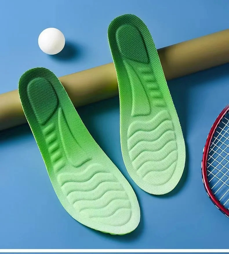 4D Cloud Technology Sports Insoles for Shoes PU Sole Soft Breathable Shock Absorption Cushion Running Orthopedic Care Insoles Beauty World Shop