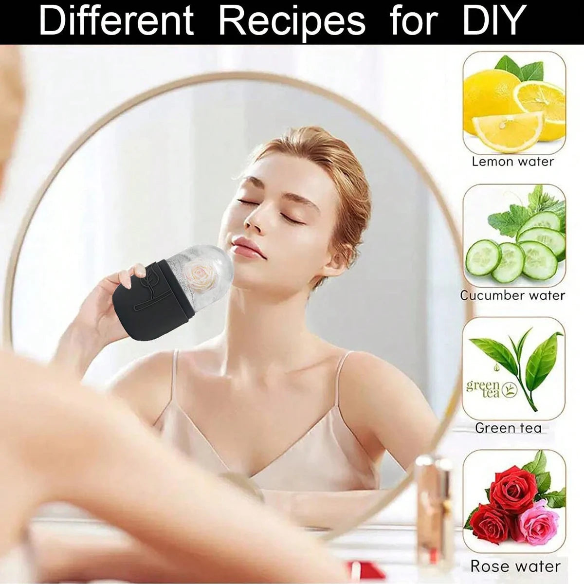 Three-piece ice surface roller set - Facial skin care ice roller set, facial massage tools, silicone ice surface roller, gua sha Beauty World Shop