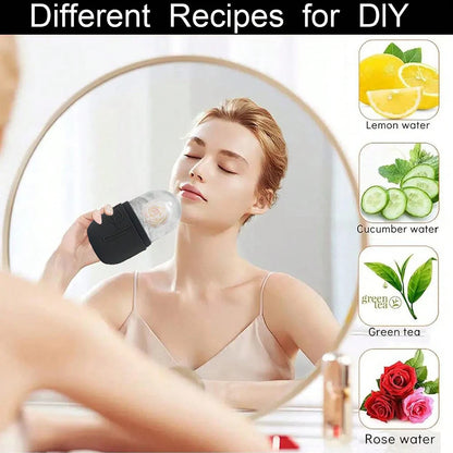 Three-piece ice surface roller set - Facial skin care ice roller set, facial massage tools, silicone ice surface roller, gua sha Beauty World Shop