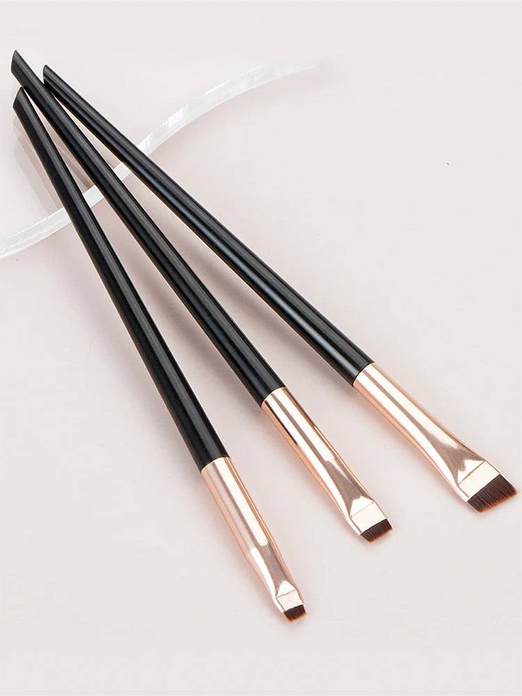 3pcs Makeup Brush Set,Blade eyeliner brush fine oblique head eyebrow brush outline eyeliner ultra-thin eye shadow brush makeup b Beauty World Shop