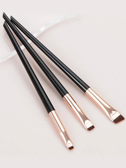 3pcs Makeup Brush Set,Blade eyeliner brush fine oblique head eyebrow brush outline eyeliner ultra-thin eye shadow brush makeup b Beauty World Shop