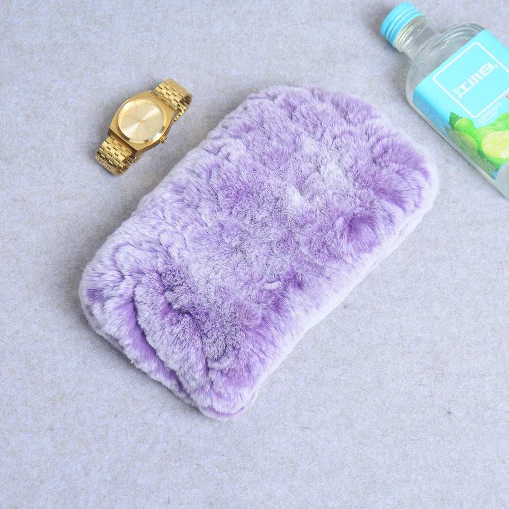 Women Handmade Stretch 100% Real Rabbit Fur Scarf Knit Genuine Rex Rabbit Fur Headbands Girls Natural Rabbit Fur Ring Scarves Beauty World Shop