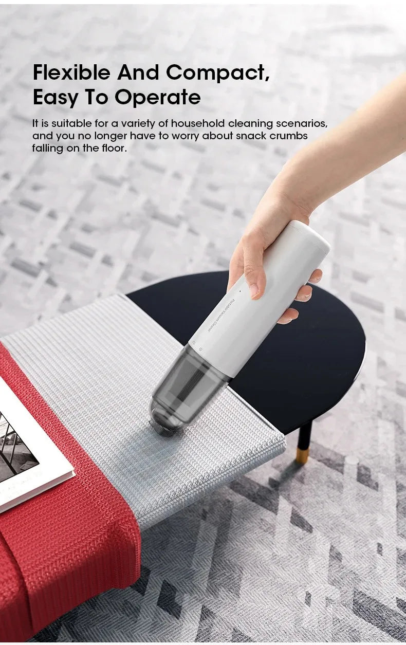 Handheld Vacuum Cleaner Mini Dust Remover Car Vacuum Cleaner Rechargeable Multifunctional Wireless Dust Catcher For Car LowNoise Beauty World Shop