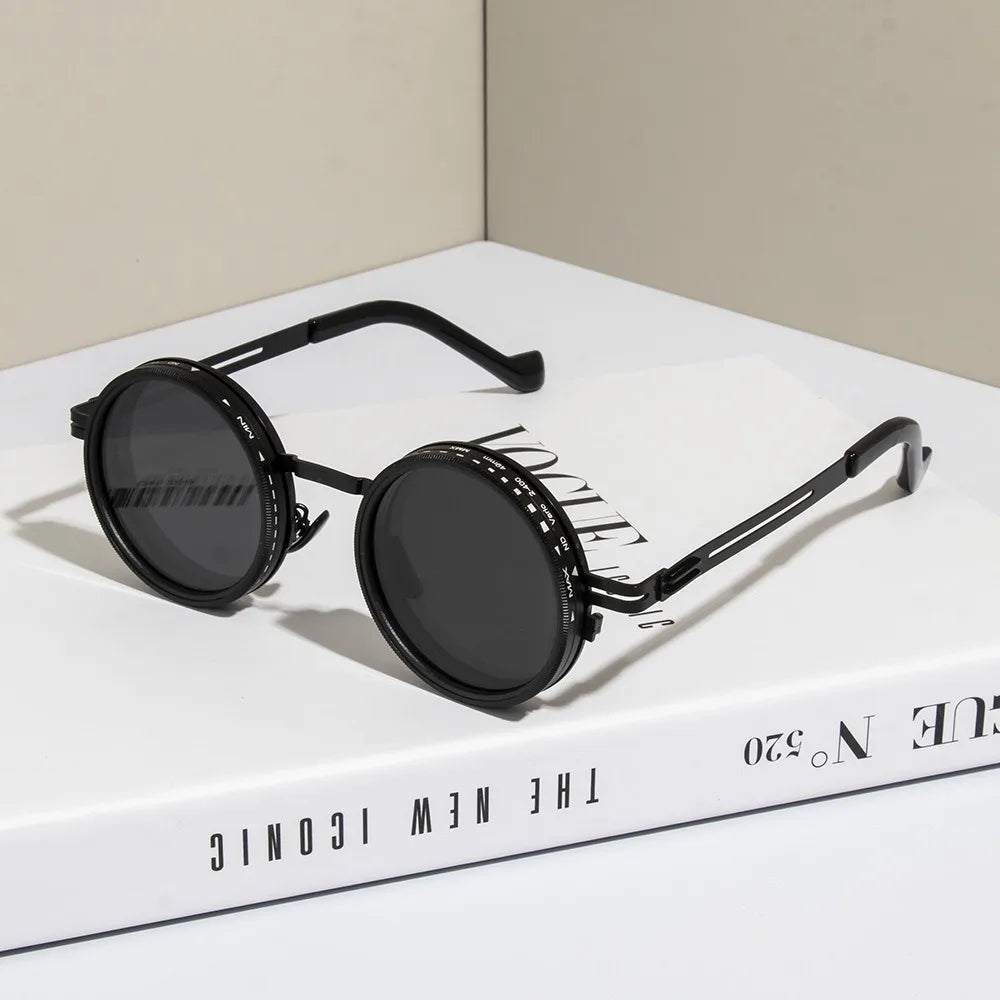 2025 Fashion New Unisex Handmade ND9 Level Sunglasses Stepless Rotating Filter Retro Polarized Sunglass Cycling Sports Glassees Beauty World Shop