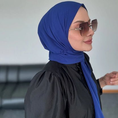Instant Hijab with Button Ready to Wear Muslim Women Scarf Full Cover Head Wraps Islam Turban Caps Turbante Mujer Beauty World Shop