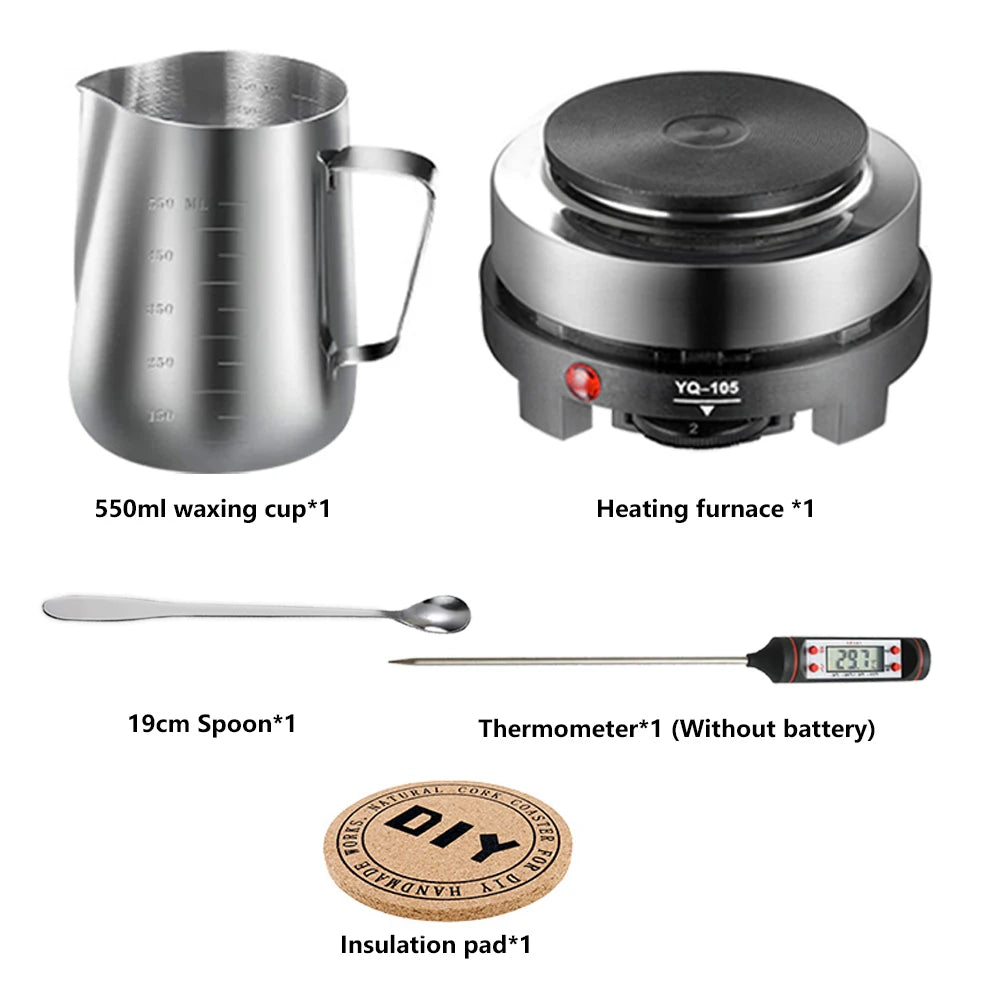 1 Set Candle Making Kit Pouring Pot Candle Making Supplies Tools Kit Diy Handmade Wax Candles with Wax Melting Hot Plate Beauty World Shop