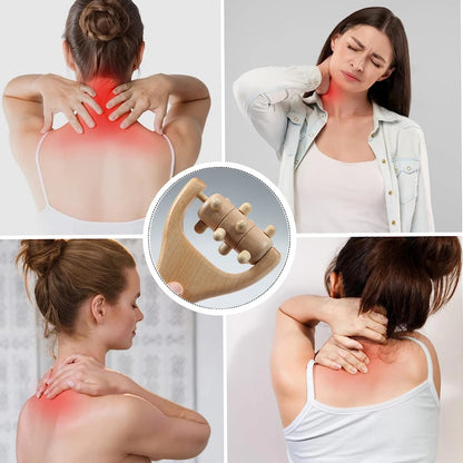 1 PCS Wooden Massage Roller, Instantly Self Massage Waist, Thigh, Legs, Hands, Full Body Roller Tool Massager DIY Maderotherapy Beauty World Shop