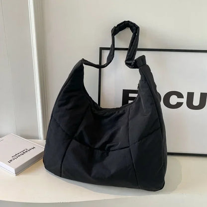 Trendy Women's Soft Cloth Shoulder Bag Solid Color Student 2026 Spring Y2k Casual Style Big Handbags Crossbody Bags for Women Beauty World Shop