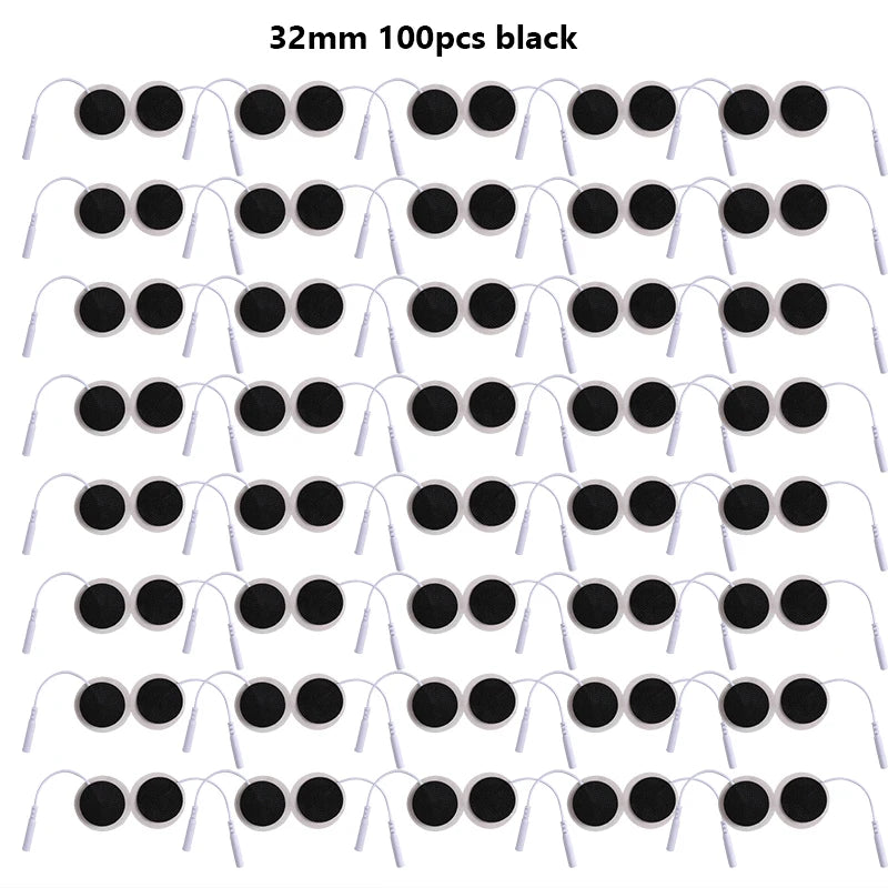 32mmNon-woven Fabric Self Adhesive Replacement Massage Patch Tens EMS Electrodes Pads for Muscle Electrostimulator Body Massager Beauty World Shop