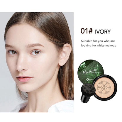 Ocheal BB Cream Air Cushion Compact Make Up Foundation Concealer Cream for Face Cosmetics Makeup Mushroom Head Puff Beauty World Shop