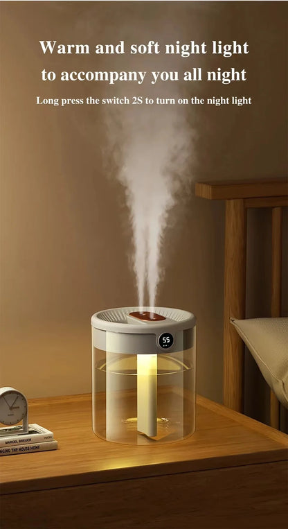 2L Humidifier Household Small Large Capacity Mute Bedroom Usb Office Desktop Portable Student Two Port Spray Water Supplement Beauty World Shop