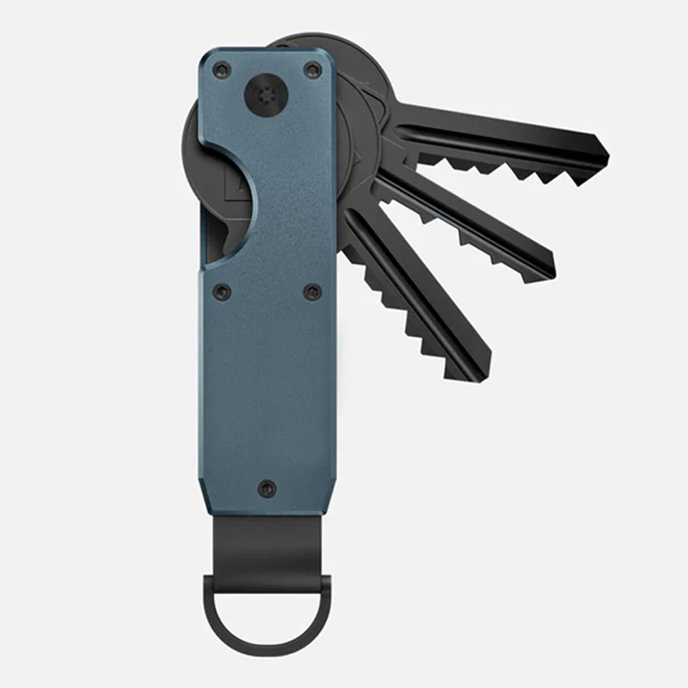 Minimalist Innovative Aluminum Alloy Compact Key Holder Key Rings Key Organizer Metal Key Holder 2-6 Keys Beauty World Shop