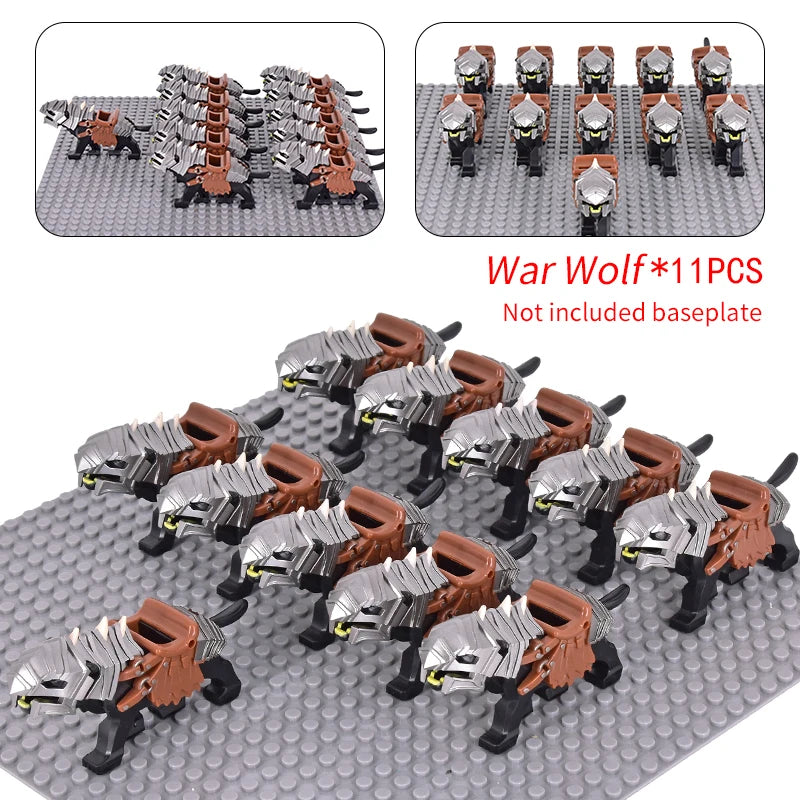 Medieval Military Sets Cavalry Figures War Horse Animals Building Blocks Parts Knight Weapons Accessories Toys for kids gifts Beauty World Shop