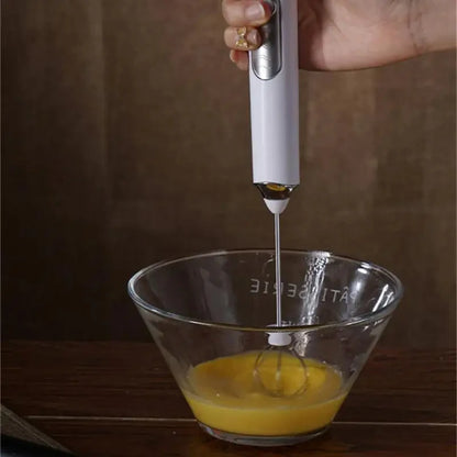 Handheld Double Stick Wireless Whisk Custard Foamer Mini Portable Blender Coffee Milk Three Speed Control Egg White Whipped USB Beauty World Shop