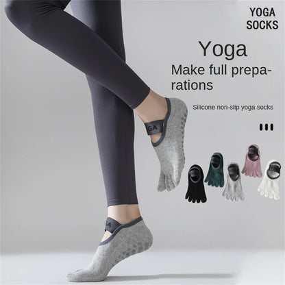 1 Pair of Women's Five Finger Socks Professional Anti Slip Cotton Absorbs Sweat Yoga Socks Pilates Fitness Socks Beauty World Shop