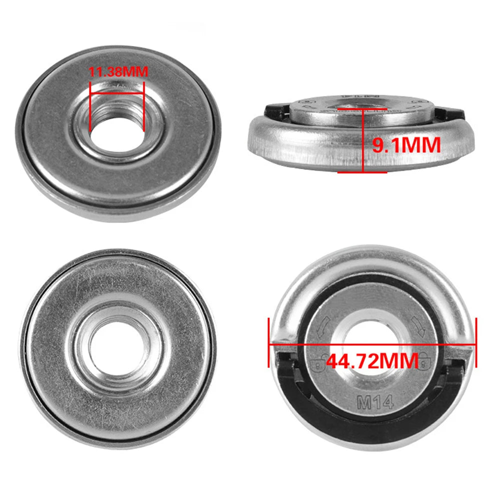 M14 Angle Grinder Quick Release Self-Locking Grinder Pressing Plate Flange Nut Power Chuck Beauty World Shop
