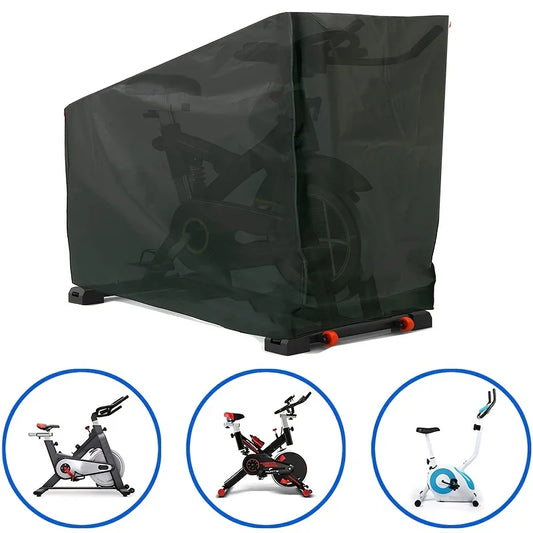 Waterproof Black Fitness Bike Cover - Durable Upright Sports Equipment Protection Cover Beauty World Shop