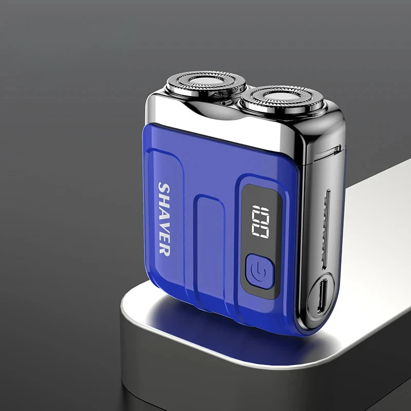 Mini Electric Smart Shaver Household Car Shaver Digital Display Dual Blade Rechargeable Shaver Powerful Beard Trimmer Tool Beauty World Shop