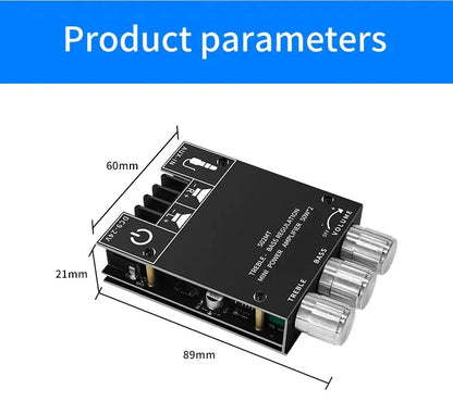 Bluetooth 5.0 Subwoofer Amplifier Board 2.0 Channel High Power Audio Digital HIFI Stereo Amplifier Board 2X50W Bass AMP ZK-502MT Beauty World Shop