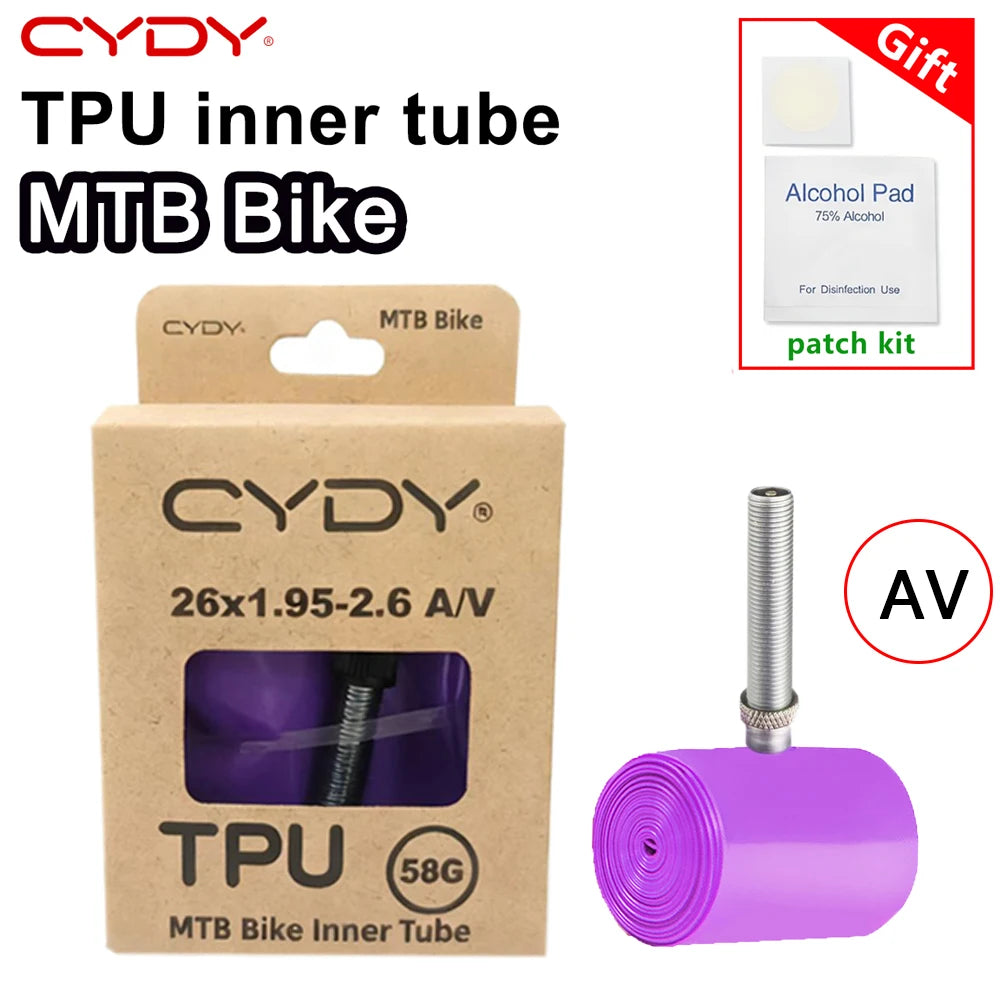CYDY TPU MTB Bike Inner Tube Camera 29 26 27.5 29x1.95-2.6 Inch Mountain Bicycle Tire Schrader Valve AV pneu 29er Cycling Tube Beauty World Shop