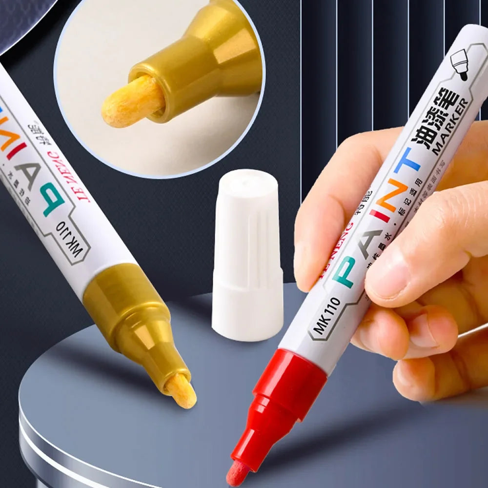 8 Colors Car Scratch Repair Paint Pen Quick Dry Touch Up Paint Repair Pen Waterproof Wheel Tyre Marker Auto Paint Marker Pens Beauty World Shop