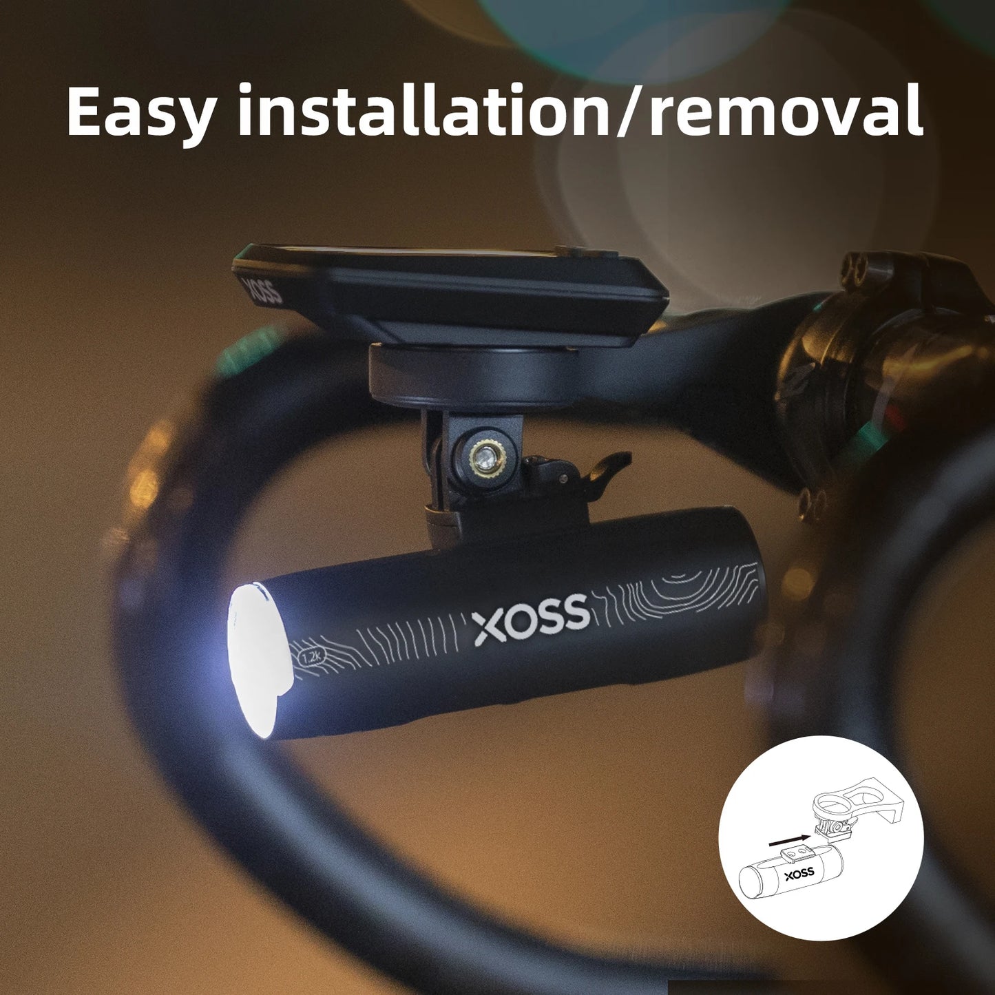 XOSS 200-3000 Lm Bike Light XL1200 Headlight Waterproof Rechargeable Front Lamp Bicycle Light Aluminum Ultralight Flashlight Beauty World Shop