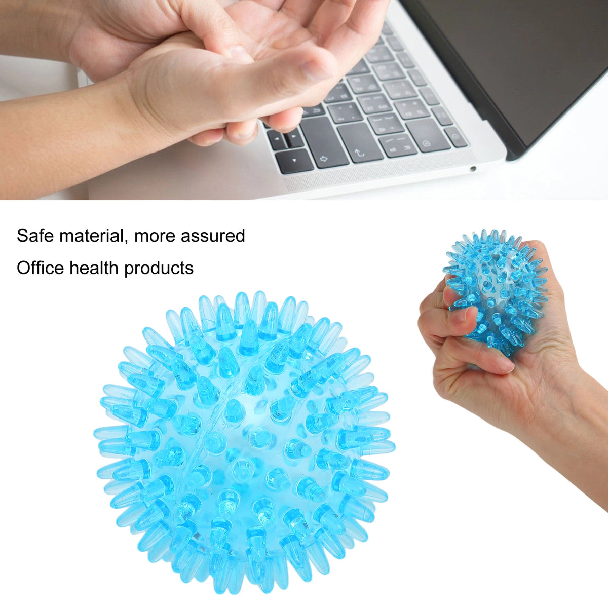 Spiky Ball Hollow Soft Transparent Strength Recovery Exercise Stress Relief Massage Ball for Hand Wrist Beauty World Shop