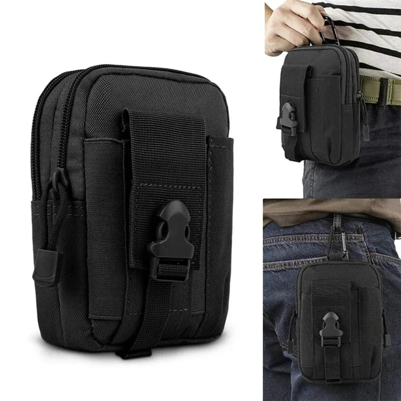 Mobile Phone Case Pouch Waist Bag Waterproof Nylon Multifunction Casual Men Waist Pack Male Small Bag Beauty World Shop