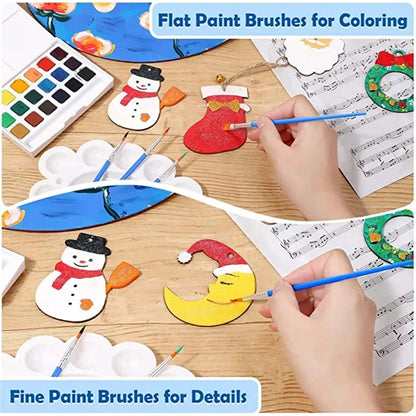 100pcs Paint Brushes Set for Kids Acrylic with Flat Round Pointed Paint Brushes Craft Watercolor Oil Painting Brushes Beauty World Shop