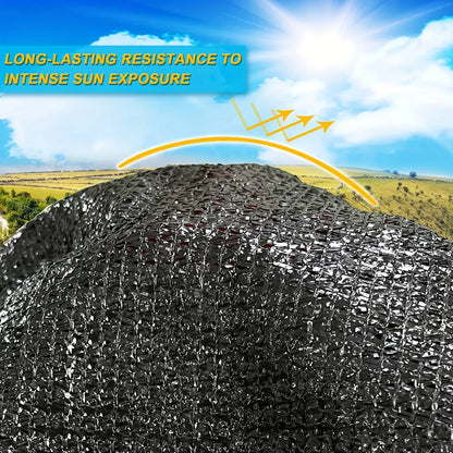Black Shade Cloth Sunblock Mesh Cover Taped Edge With Grommets, Sun Net For Pergola, Plants Greenhouse, Gardens, Patio, Canopy Beauty World Shop