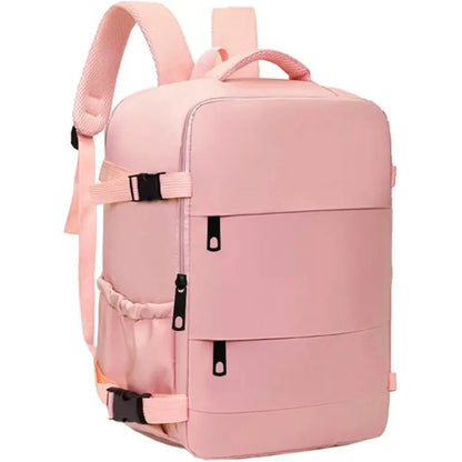 Lightweight Large Travel Backpack, Solid Color Minimalist Multifunctional Student School Bag Beauty World Shop