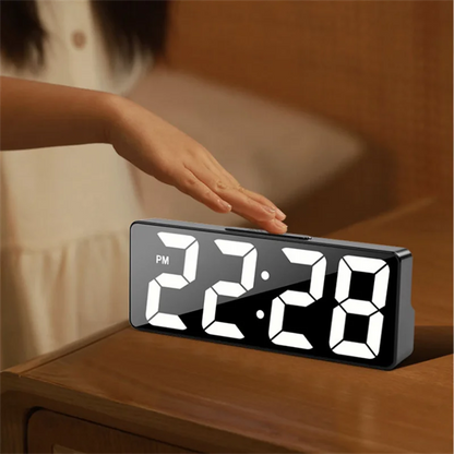 Latest Digital Clock LED Alarm Clock Bedroom Electronic Desktop Clock With Temperature Display Adjustable Brightness 12/24 Hours Beauty World Shop