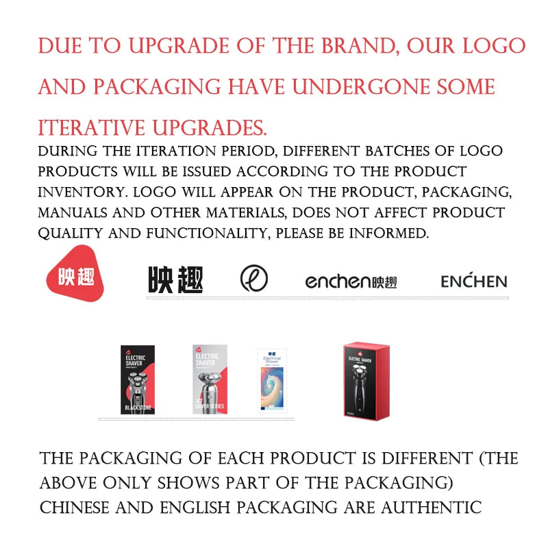ENCHEN BlackStone Electric Shaver Razor Men Type-C Rechargeable Shaving Beard Machine Intelligent Control Travel Lock 100% New