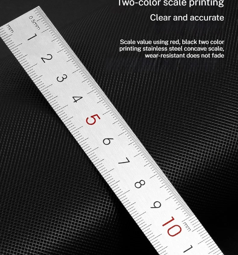 Deli Stainless Steel Ruler for Students And Woodworkers Straight Edge Measuring Tool for Drawing And Drafting 15/20/30/50cm Beauty World Shop