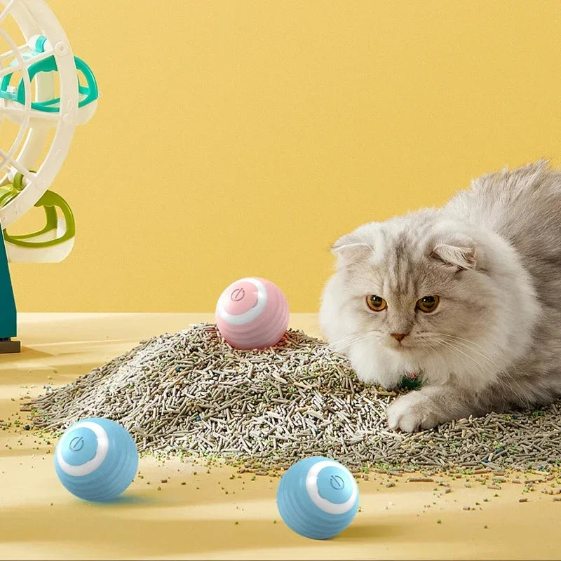 Spin Ball Things for Cats Toys Electric Interactive USB Charging Cat Ball Toy Cat and Dog Accessories Pet Cat's Supplies Home Beauty World Shop