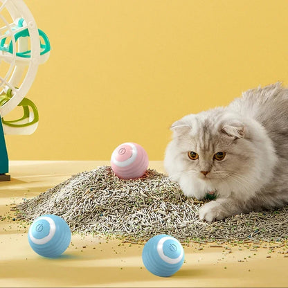 Spin Ball Things for Cats Toys Electric Interactive USB Charging Cat Ball Toy Cat and Dog Accessories Pet Cat's Supplies Home Beauty World Shop